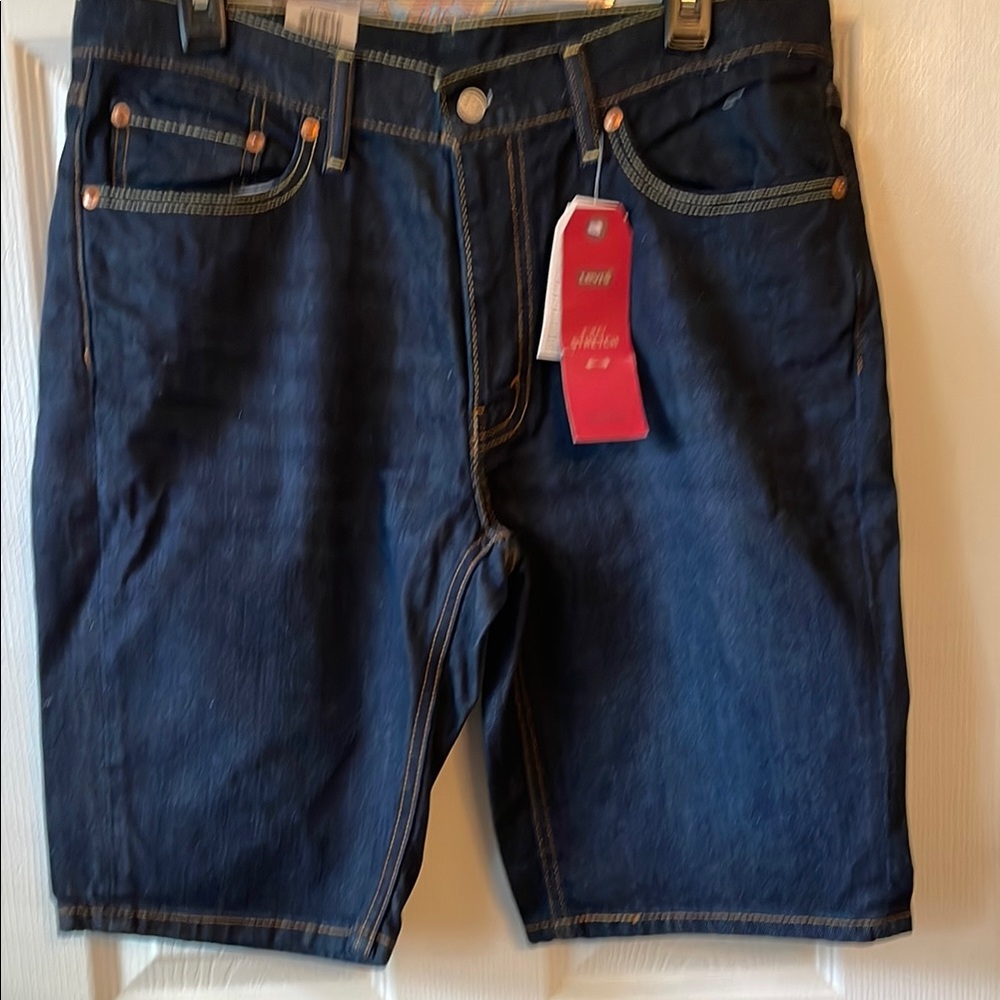 Levi's Blue Jean Shorts with Cuffed Hem